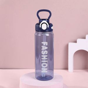 Healthy and Reusable Water Bottle With Solid Color PC <b>Plastic</b> and One-Button Cap - Product Image 6