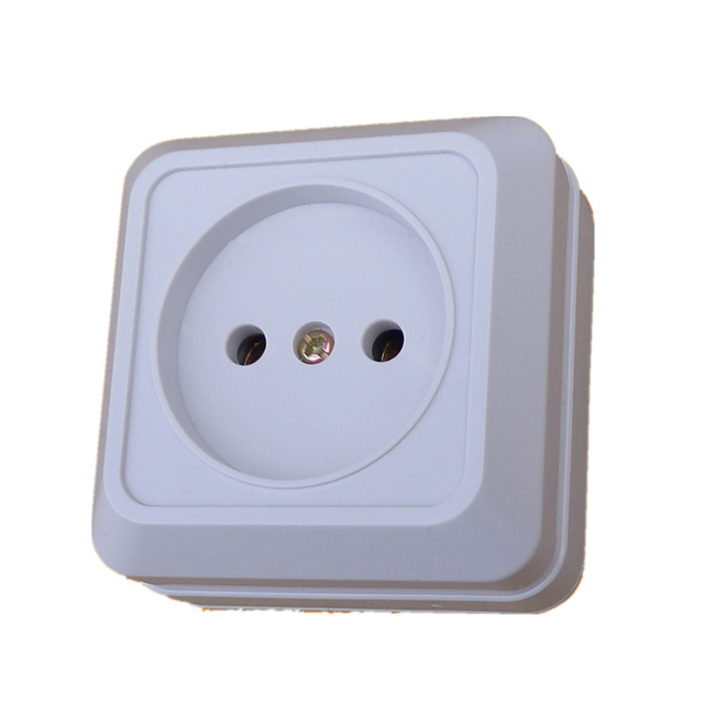 European Style Surface Mounted Socket Outlet 2 Pin Socket (S1009)