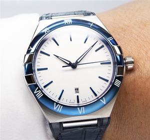 Montre pour homme de luxe, marque haut de gamme, mécanique automatique, acier inoxydable, bracelet en cuir véritable, verre saphir, étanche 50 bars, haute qualité - Product Image 5