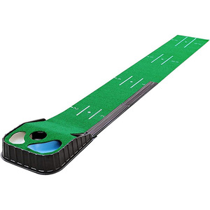 Tapis d'entraînement de golf de 10 pieds, gazon artificiel d'intérieur avec lignes d'alignement pour l'entraînement et la pratique - Product Image 5