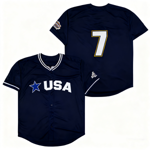 เสื้อเบสบอลสั่งทำพิเศษ 100% โพลีเอสเตอร์ สหรัฐอเมริกา สำหรับผู้ชาย ผู้หญิง เด็ก สีขาว แดง ปักลาย คุณภาพสูง แห้งเร็ว เสื้อซอฟต์บอลแอตแลนต้า - Product Image 5