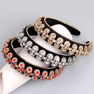 Serre-têtes pour femmes Hua Liyu, noir, or, argent, rouge, ornés de strass, style baroque, accessoires pour cheveux pour un look tendance - Product Image 3