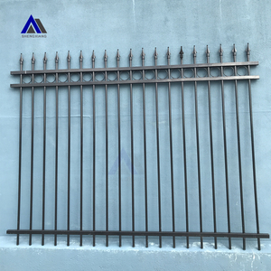 Cheap Custom Residential Steel Decorative Fencing Black Metal Picket <strong>Wrought</strong> <strong>Iron</strong> Fence Panels for <strong>Sale</strong>