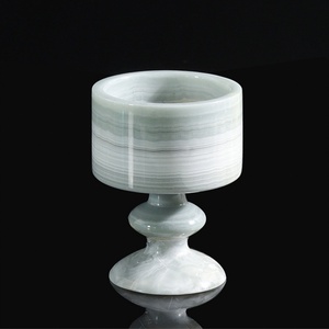 STONEKOCC Blue Ice Marble Candle <strong>Holder</strong> Natural Stone <strong>Tealight</strong> Centerpiece for Table Decor - Product Image 5