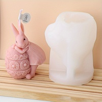 Ostern niedliche Kaninchen form Silikon form DIY Tropfen kleber Harz Gips Aroma therapie Kerze Ornament