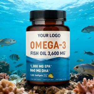 OEM <strong>Omega</strong> <strong>3</strong> Fish Oil Softgels Improve Immunity For Women 120 Count GMO Free Not For Pregnant Women - Product Image 1