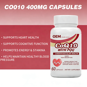 Complément alimentaire OEM CoQ10 400MG en gélules pour soutenir la fonction cardiaque et la production d'énergie cellulaire - Product Image 2