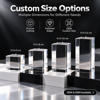 Cristal K9 de taille et couleur personnalisées par le fabricant, corps carré, embryon blanc pour la post-traitement de motifs gravés