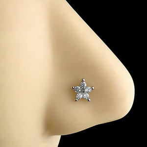 Anneaux de nez Getta, bijoux de piercing corporel, clous de nez en titane plaqué or avec zircon serti griffe, unisexe, cadeau pour mariage et fête - Product Image 4