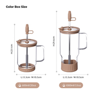 Gobelet en verre borosilicate avec grande poignée confortable, paille en acier inoxydable, base souple protectrice, écologique, anti-fuite