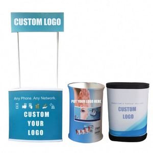 <b>Hot</b> Sale Reusable Foldable Portable Marketing Promotion Counter Trade Show Booth Corner Tension Fabric Square Counter - Product Image 1