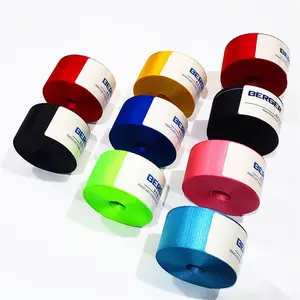 47mm màu đen Polyester xe màu vành đai chỗ ngồi vải cho dây an toàn dây đai an toàn phần vành đai chỗ ngồi xe Webbing