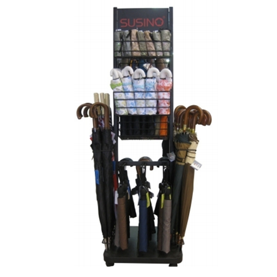 3-Layer Metal Wire Display Rack Retail Umbrella Stand for Grocery for Shops Supermarkets Shopping Malls Advertising — view 4