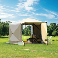 Tente hexagonale YOU QI pour l'extérieur, grand espace, 8 à 10 personnes, divertissement, résistante au vent et à la pluie, installation rapide, tente de camping imperméable