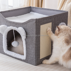 41*41*35cm Soft Linen Fabric Comfortable Home Use Livingroom Furniture Kid Children Orthopedic Pet <strong>Bed</strong> <strong>for</strong> <strong>Cat</strong> Cave Rest <strong>Cat</strong> <strong>Bed</strong> - Product Image 3