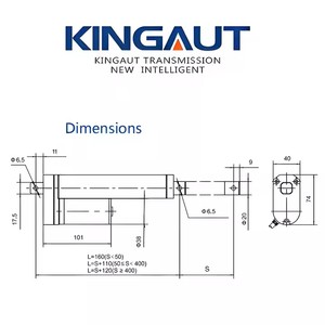 KINGAUT Aluminum Alloy Low Noise High Electric <strong>Linear</strong> <strong>Actuator</strong> High Torque Heavy <strong>Duty</strong> Customizable Voltage Large Self-locking - Product Image 4