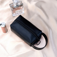 Pochette de rangement portable pour mini-rouges à lèvres en PU avec fermeture éclair, poignée supérieure, étui de rangement cosmétique multifonctionnel personnalisé, trousse de maquillage