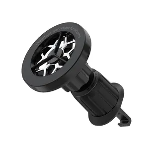 Manganese Steel Plating Wheel Hub Design Magnet Mount Strong Magnetic Car Phone Holder for Iphone 12 13 14 15