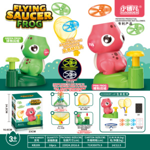 Platillo volador de rana para niños, juguete de libélula de bambú de alta altitud, para eyección de pie al aire libre, disco volador, divertido, <span class=keywords><strong>2023</strong></span> - Product Image 5