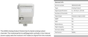 Módulo Original 3BSE008516R1, Módulo de Sistemas de E/S AO801, Nuevo Módulo de Comunicación 3BSE020514R1 - Product Image 2