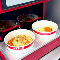 Bol en papier jetable personnalisé pour ramen coréen instantané, compatible cuisson à induction, avec fond en feuille d'aluminium
