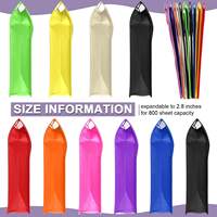 Classeurs en plastique personnalisés, transparents, portefeuille, enveloppe, documents, dossier extensible avec fermeture à pression, poche, format A4, étanche