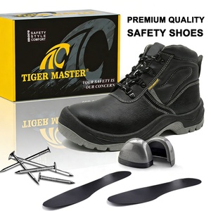 <span class=keywords><strong>Chaussures</strong></span> de sécurité mi-montantes pour hommes en cuir microfibre noir, antidérapantes, avec embout en acier et anti-perforation, pour chantier – <span class=keywords><strong>Vente</strong></span> directe usine - Product Image 3