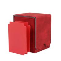 Boîte de rangement Premium en cuir PU à rabat pour 100+ cartes de jeu, étui de protection pour cartes TCG, protection renforcée, dévidoir de tuyau d'arrosage