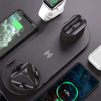 Chargeur sans fil 6 en 1, support de montre, pliable, chargeur d'écouteurs, charge rapide 10w 15w pour iPhone Android