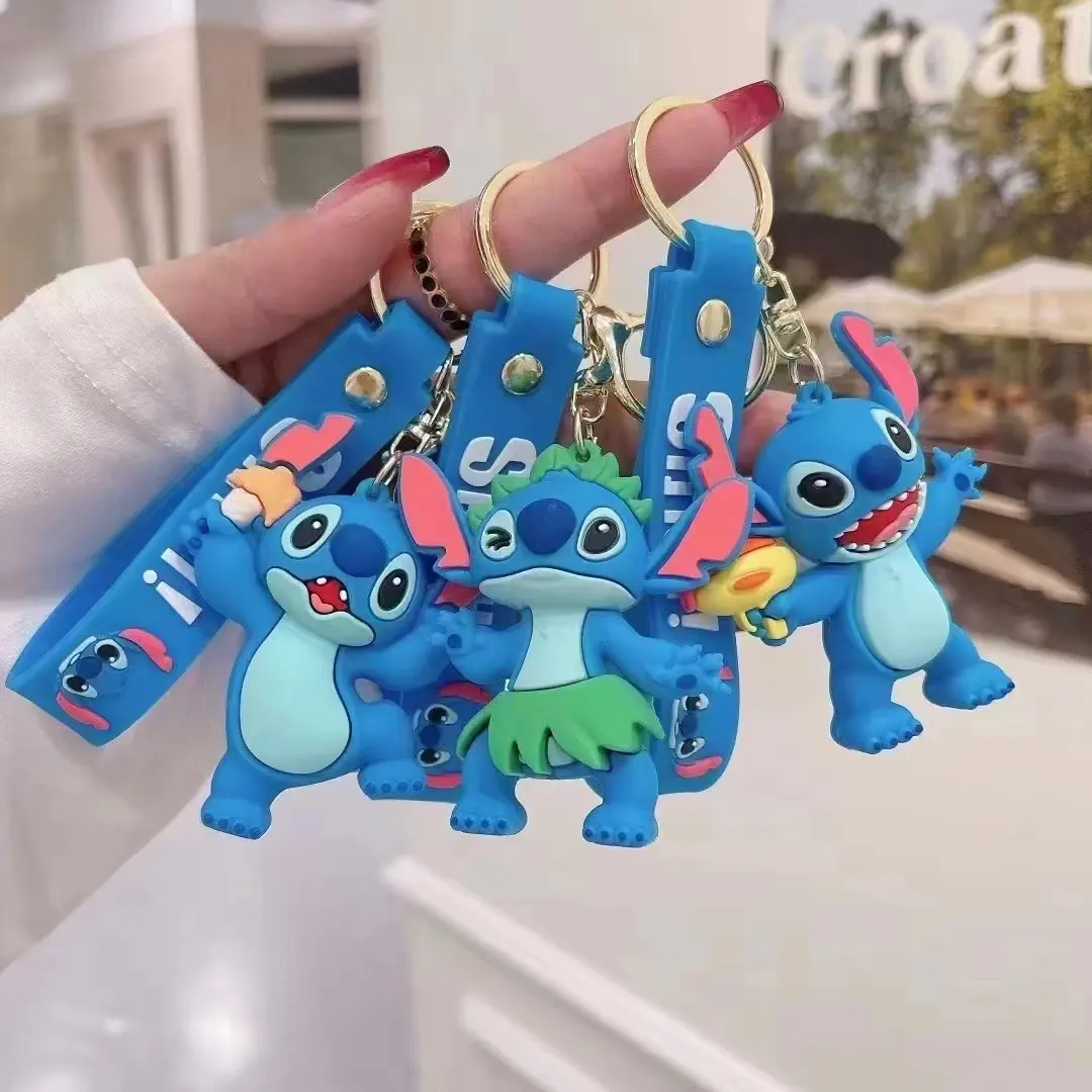 Benutzer definierte Werbe party Geschenk Gummi Schöne Maskottchen Nette 3D Schlüssel ring Schlüssel anhänger Kawaii Anime Cartoon 3D PVC Schlüssel bund Für Souvenir