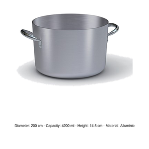 หม้อตุ๋นอะลูมิเนียมทรงตื้น Ø 20 ซม. สูง 14.5 ซม. ความจุ 4.2 ลิตร ยี่ห้อ Ballarini - Product Image 3