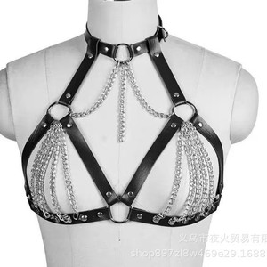Lencería sexy de cuero con cadenas al por mayor, juguetes alternativos, ropa erótica, juguetes para actuaciones escénicas, armaduras. - Product Image 5