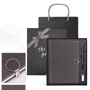 Ensemble cadeau de carnet personnalisé, carnet de luxe en cuir PU, couverture rigide, papeterie, logo personnalisé avec stylo - Product Image 3