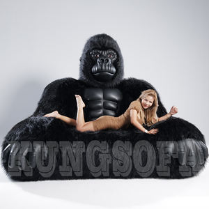 股票搞笑大特别令人印象深刻的圣诞礼物高端2.3*2*1.75米金刚充气大猩猩沙发床动画设计 - Product Image 5