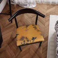 Fauteuil d'appoint en bois massif de style français, inspiré des designers, dossier trèfle, luxe léger, décontracté, vintage, mobilier de maison