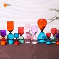 ALEO Home Meilleure Vente Sablier Classique Rouge en Cristal 3min 5min avec logo ou sans logo