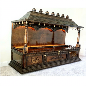 Gopuram Style Hand Carved <b>Mandir</b> For Home Wholesale Handcrafted Gopuram Style Pooja <b>Mandir</b> India Made Teak Wood Temple For Sale - Product Image 1