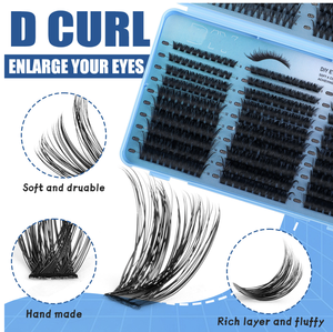 Aesphylash Synthetic Hair <b>Lash</b> <b>Clusters</b> Kit Wispy Eyelash <b>Clusters</b> Matte Natural DIY <b>Lash</b> Extension 10-16mm 300pcs Cruelty-Free - Product Image 1