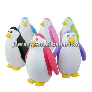 Borrador de Lápiz 3D con Diseño de Pingüino, Material TPR Jumbo, Diseño de Animal Divertido para Niños, Regalo - Product Image 3