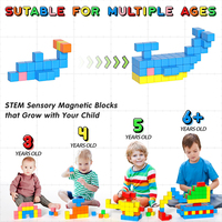 Bloques de Construcción Magnéticos de Plástico para Niños Pequeños y Niños - Montessori Sensorial, Aptos para Autismo, Desarrollan la Creatividad, Certificados de Seguridad