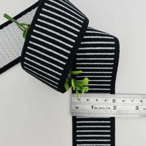 Cinta Elástica Personalizada con Logotipo, Diseño Libre, Cinta de Nylon de 40-50mm, Banda Elástica con Rayas Negras para Ropa - Product Image 3