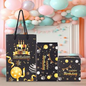 Boîte cadeau en papier en forme de cœur surprise, best-seller du commerce électronique transfrontalier, design HAPPY BIRTHDAY, enveloppe rouge pliable - Product Image 3