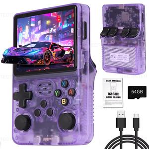 Портативная мини-игровая консоль R36HD в стиле ретро, игровая консоль 3,5 дюймов с IPS экраном, 64 г, встроенная 20000 + игры - Product Image 2