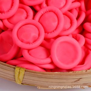 Pink Latex Finger Cots Non-Slip Oil Proof Disposable Fingertip Protection General Use - Product Image 1