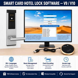 Système de serrure intelligente pour hôtel INN Apartment Pro Usb M69 V69 RFID Key Card Door Electronic PRF261 Serrure d'hôtel en acier inoxydable W - Product Image 3
