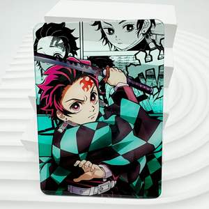 Tarjeta Acrílica Transparente de Demon Slayer, Periférico de Anime, Pilar del Amor, Serpiente, Patrón a Cuadros, Forma Rectangular, CP, Dibujos Animados, DIY 3 - Product Image 1