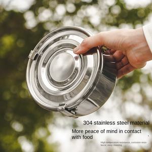 Contenitori <span class=keywords><strong>per</strong></span> Alimenti in Acciaio Inox 304, Scatola Porta <span class=keywords><strong>Pranzo</strong></span> Sigillata in Metallo, <span class=keywords><strong>Set</strong></span> Portatile <span class=keywords><strong>per</strong></span> Campeggio e Picnic <span class=keywords><strong>per</strong></span> Adulti - Product Image 3
