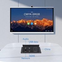Prise de bureau escamotable avec alimentation CA, ports USB, réseau RJ45 et audio, 110-240V, multiprise multimédia escamotable