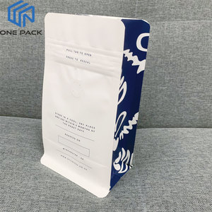 Feuilles <span class=keywords><strong>de</strong></span> thé en papier kraft blanc à fond carré biodégradable écologique grain <span class=keywords><strong>de</strong></span> café moulu aliment biologique avec fermeture éclair et valve - Product Image 4