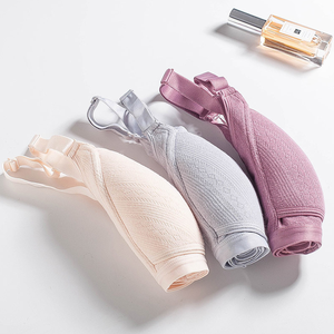 Vente en Gros LOGO Personnalisé Sexy Confort <span class=keywords><strong>Coton</strong></span> Sans Fil Avant Ouvert <span class=keywords><strong>Grossesse</strong></span> Maternité Femmes Allaitement Soutien-Gorge pour Femme - Product Image 4